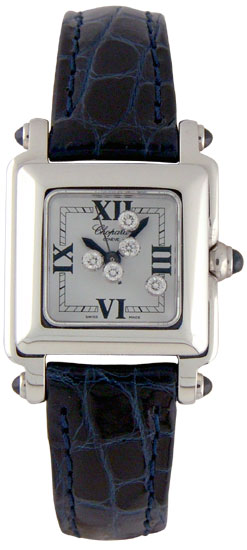 Chopard Happy Sport Series Diamond Steel Ladies Swiss Quartz Wristwatch 278892-23 in Deep Blue Chopard Happy Sport Series Diamond Steel Ladies Swiss Quartz Wristwatch 278892-23 in Deep Blue