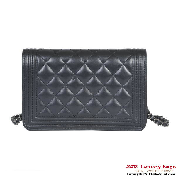 Boy Chanel mini Flap Shoulder Bag Sheepskin Leather Black Boy Chanel mini Flap Shoulder Bag Sheepskin Leather Black