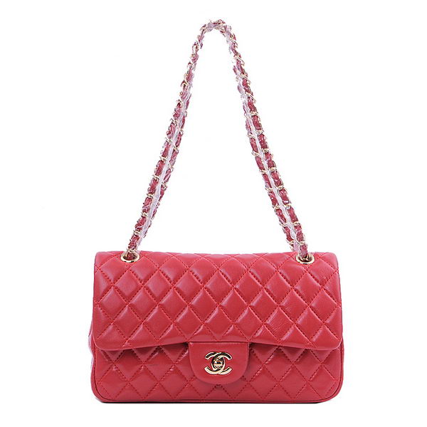 Chanel 2.55 Series Classic Flap Bag 1112 Red Sheepskin Gold Chanel 2.55 Series Classic Flap Bag 1112 Red Sheepskin Gold