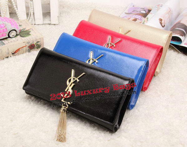 YSL Classic Monogramme Tassel Patent Leather Clutch Bag Y8908 Red YSL Classic Monogramme Tassel Patent Leather Clutch Bag Y8908 Red