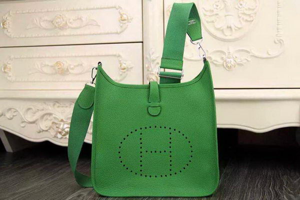 Hermes Evelyne 28cm Messenger Bag Original Leather H1188 Green Hermes Evelyne 28cm Messenger Bag Original Leather H1188 Green