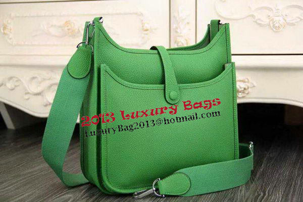 Hermes Evelyne 28cm Messenger Bag Original Leather H1188 Green Hermes Evelyne 28cm Messenger Bag Original Leather H1188 Green