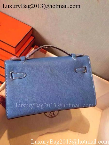 Hermes MINI Kelly 22cm Tote Bag Calfskin Leather K22 SkyBlue Hermes MINI Kelly 22cm Tote Bag Calfskin Leather K22 SkyBlue