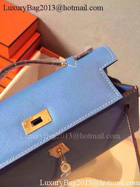 Hermes MINI Kelly 22cm Tote Bag Calfskin Leather K22 SkyBlue Hermes MINI Kelly 22cm Tote Bag Calfskin Leather K22 SkyBlue
