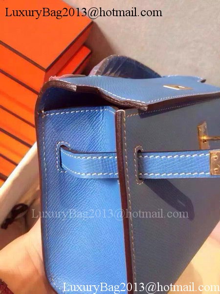 Hermes MINI Kelly 22cm Tote Bag Calfskin Leather K22 SkyBlue Hermes MINI Kelly 22cm Tote Bag Calfskin Leather K22 SkyBlue