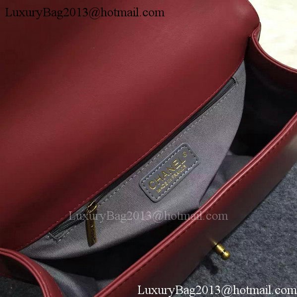 Chanel Boy Flap Shoulder Bag Original Sheepskin Leather A67088 Burgundy Chanel Boy Flap Shoulder Bag Original Sheepskin Leather A67088 Burgundy