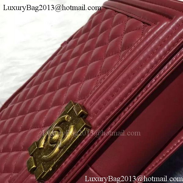 Chanel Boy Flap Shoulder Bag Original Sheepskin Leather A67088 Burgundy Chanel Boy Flap Shoulder Bag Original Sheepskin Leather A67088 Burgundy