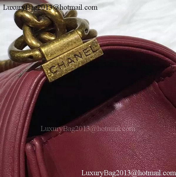 Chanel Boy Flap Shoulder Bag Original Sheepskin Leather A67088 Burgundy Chanel Boy Flap Shoulder Bag Original Sheepskin Leather A67088 Burgundy