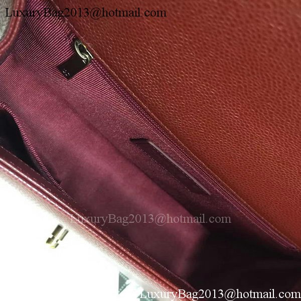 Boy Chanel Flap Bags Original Wine Cannage Pattern A67088 Gold Boy Chanel Flap Bags Original Wine Cannage Pattern A67088 Gold