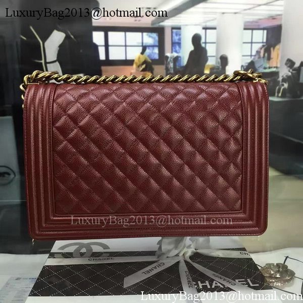 Boy Chanel Flap Bags Original Wine Cannage Pattern A67088 Gold Boy Chanel Flap Bags Original Wine Cannage Pattern A67088 Gold
