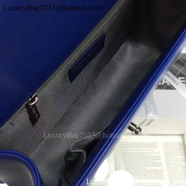 Boy Chanel Flap Bag Blue Original Sheepskin Leather A67088 Silver Boy Chanel Flap Bag Blue Original Sheepskin Leather A67088 Silver