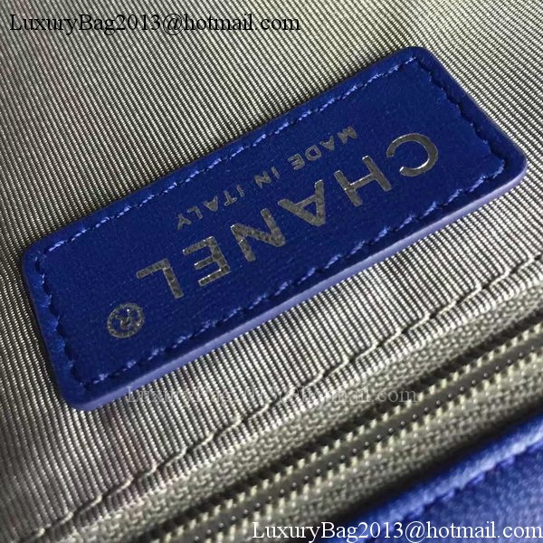 Boy Chanel Flap Bag Blue Original Sheepskin Leather A67088 Silver Boy Chanel Flap Bag Blue Original Sheepskin Leather A67088 Silver