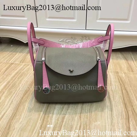 Hermes Lindy 30CM Original Leather Shoulder Bag LD30 Grey&Pink Hermes Lindy 30CM Original Leather Shoulder Bag LD30 Grey&Pink