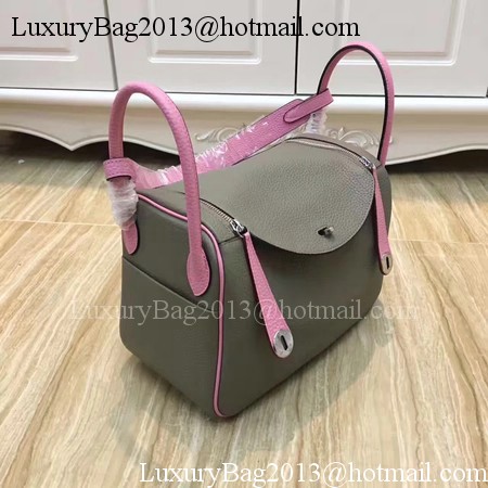 Hermes Lindy 30CM Original Leather Shoulder Bag LD30 Grey&Pink Hermes Lindy 30CM Original Leather Shoulder Bag LD30 Grey&Pink