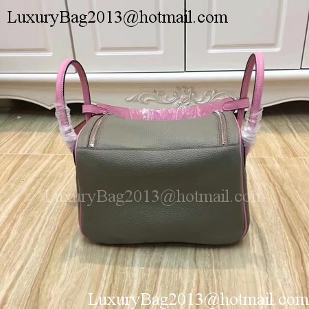 Hermes Lindy 30CM Original Leather Shoulder Bag LD30 Grey&Pink Hermes Lindy 30CM Original Leather Shoulder Bag LD30 Grey&Pink