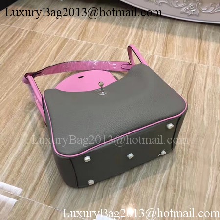 Hermes Lindy 30CM Original Leather Shoulder Bag LD30 Grey&Pink Hermes Lindy 30CM Original Leather Shoulder Bag LD30 Grey&Pink