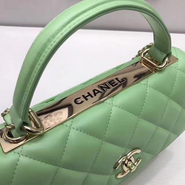 Chanel Classic Top Handle Bag Sheepskin Leather CHA2371 Green Chanel Classic Top Handle Bag Sheepskin Leather CHA2371 Green