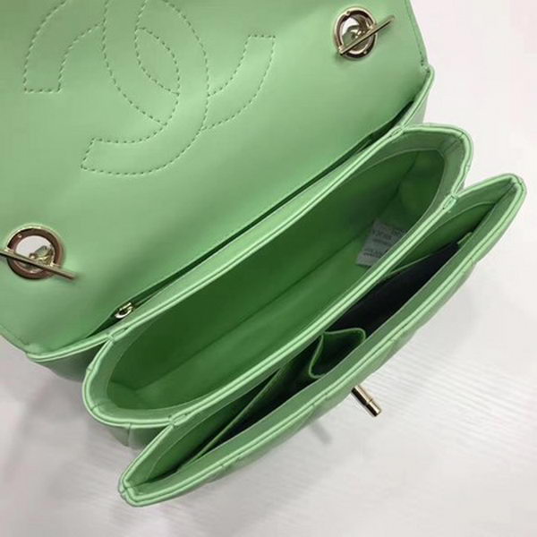 Chanel Classic Top Handle Bag Sheepskin Leather CHA2371 Green Chanel Classic Top Handle Bag Sheepskin Leather CHA2371 Green
