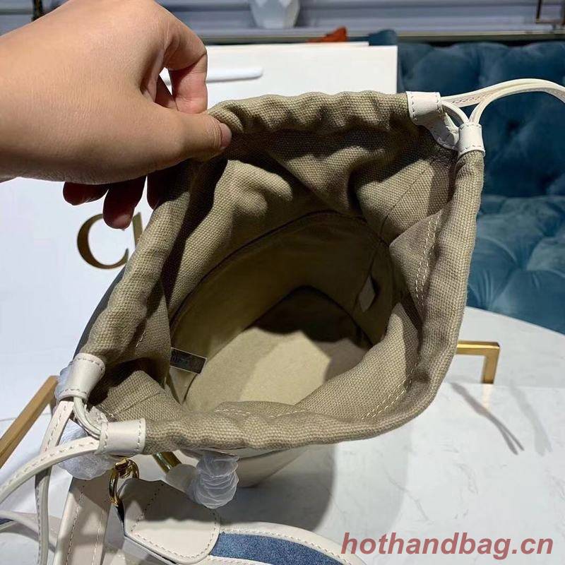 Chloe Roy Mini Smooth Leather Bucket Bag 3S508 White Chloe Roy Mini Smooth Leather Bucket Bag 3S508 White