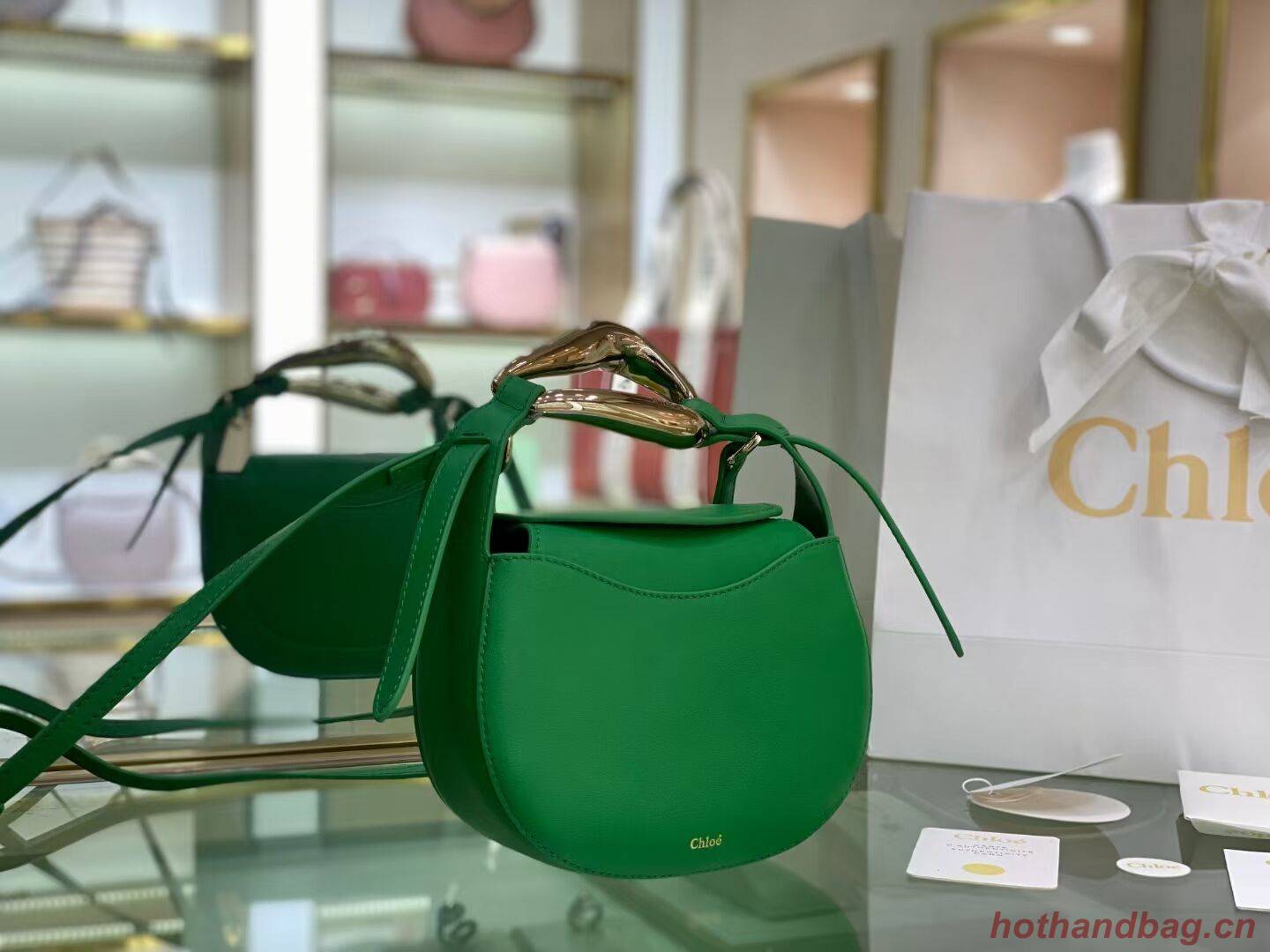 Chloe Original Calfskin Leather Bag 3S1350 green Chloe Original Calfskin Leather Bag 3S1350 green