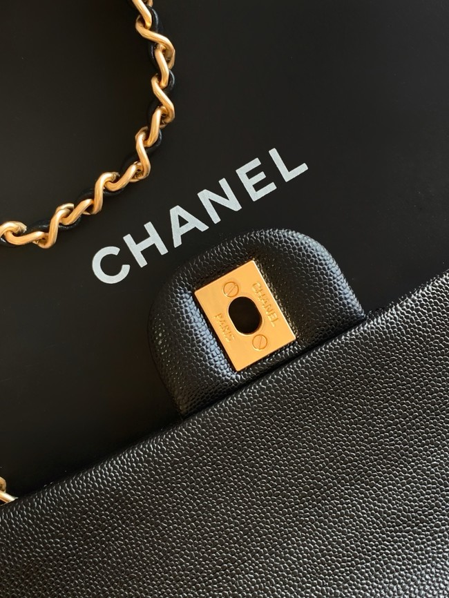 CHANEL Mini Flap Bag with Top Handle AS5701 black