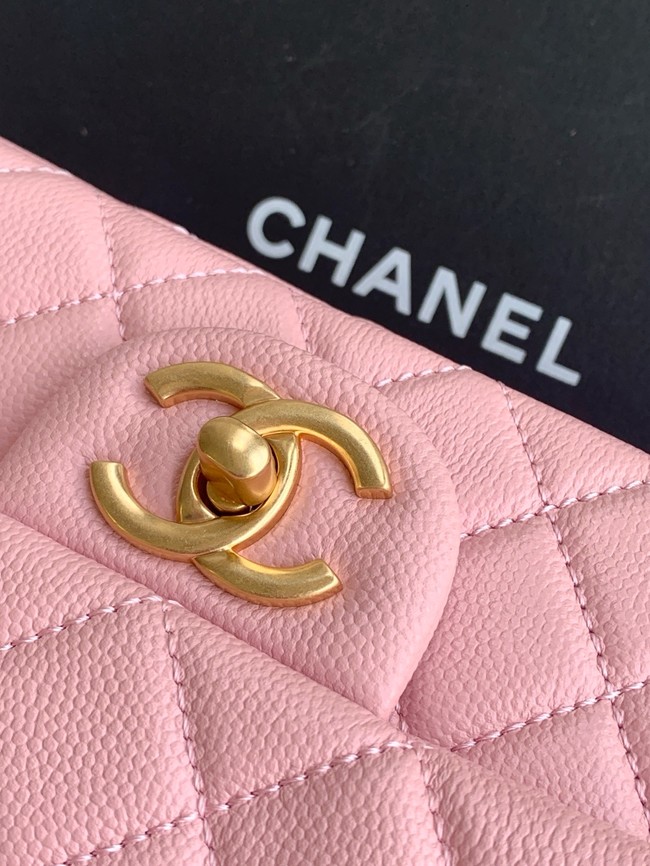 CHANEL Mini Flap Bag with Top Handle AS5701 pink