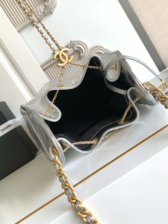 CHANEL 25 Medium Handbag AS5311 Silvery