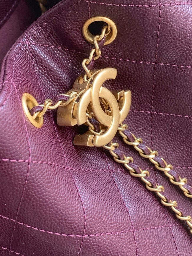 CHANEL 25 Medium Handbag AS5311 burgundy