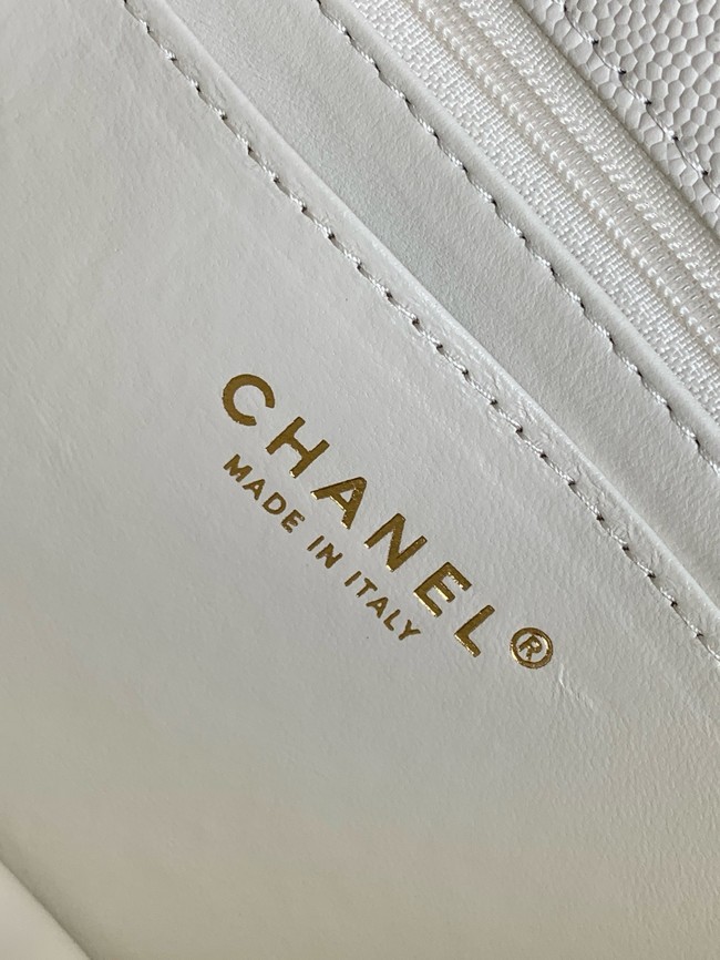 CHANEL Mini Flap Bag with Top Handle AS5702 white