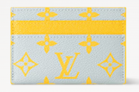 Louis Vuitton Double Card Holder M14771 Gray&Yellow Louis Vuitton Double Card Holder M14771 Gray&Yellow