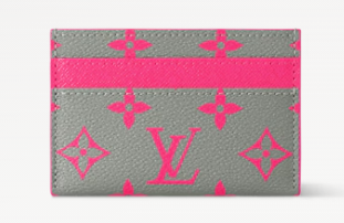 Louis Vuitton Double Card Holder M15032 Gray&Pink Louis Vuitton Double Card Holder M15032 Gray&Pink