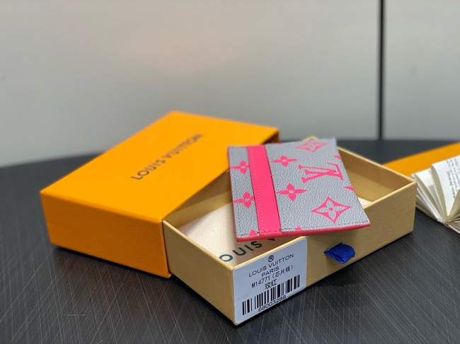 Louis Vuitton Double Card Holder M15032 Gray&Pink