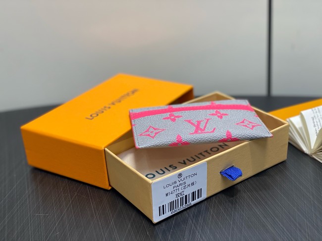 Louis Vuitton Double Card Holder M15032 Gray&Pink