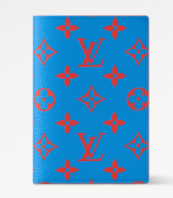 Louis Vuitton Passport Cover M14770 Blue&Red Louis Vuitton Passport Cover M14770 Blue&Red