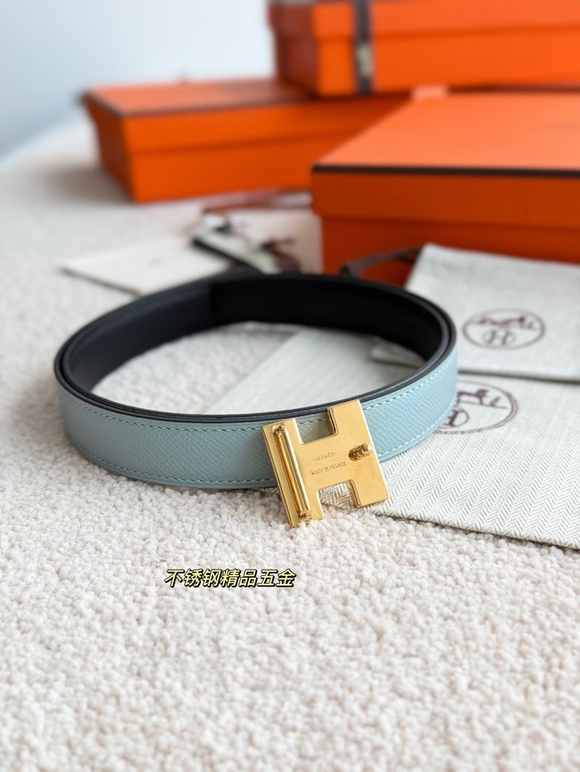 Hermes Epsom calfskin double-sided leather belt 65993