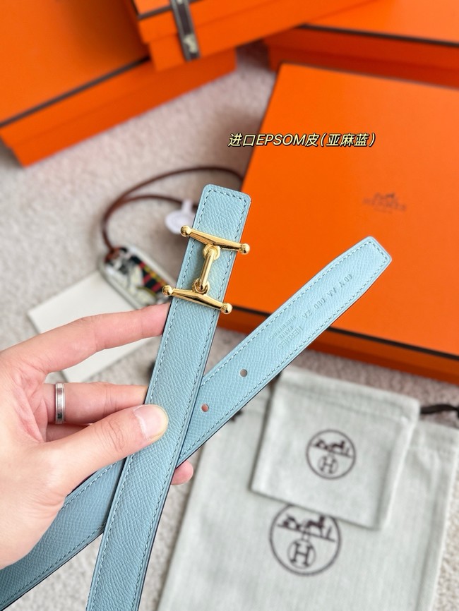 Hermes Epsom calfskin double-sided leather belt 65996