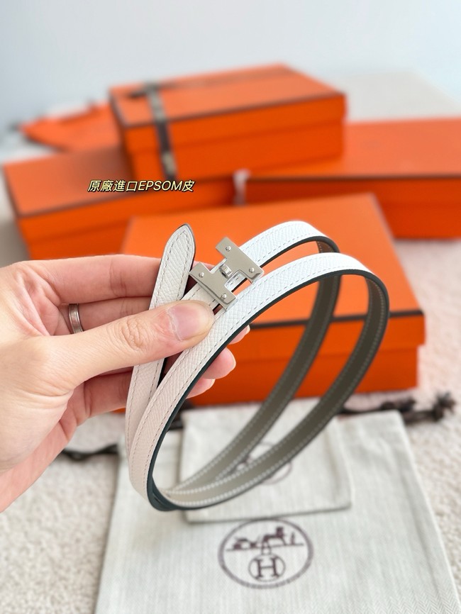 Hermes Swift & Epsom calfskin double-sided leather belt 66023