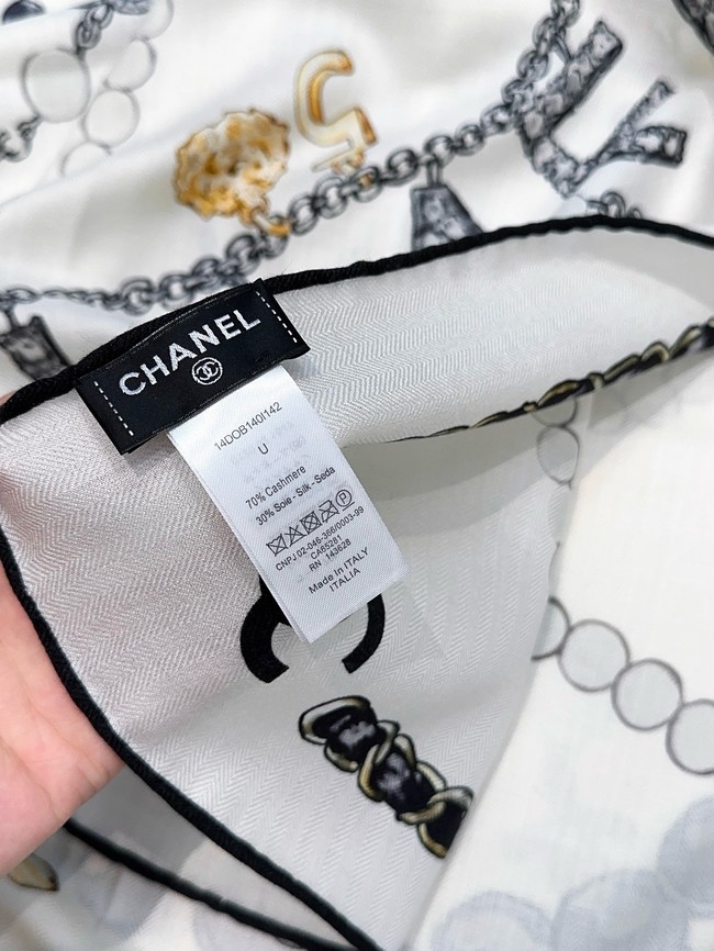 Chanel Square Scarf Silk Jacquard XT267
