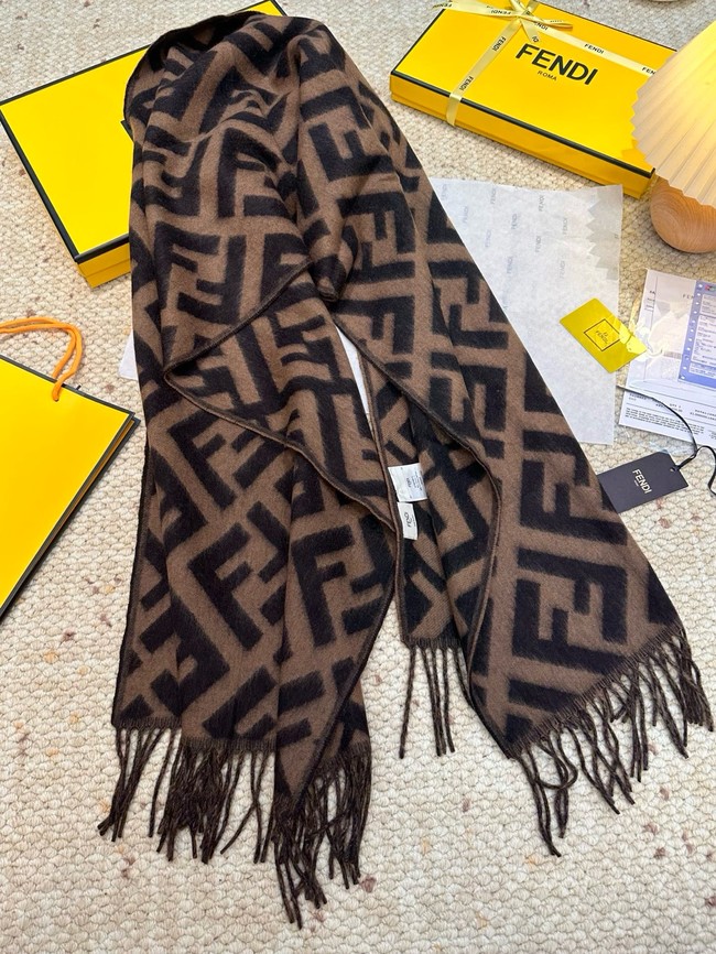 Fendi FF classic pattern cashmere scarf XT262