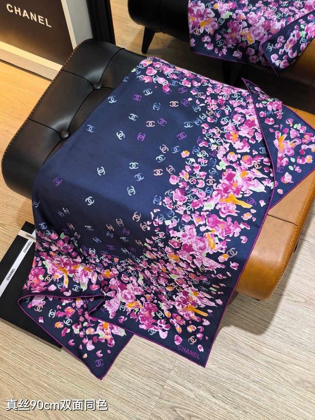 Chanel Square Scarf Silk Jacquard XT287