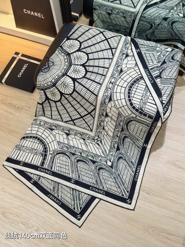 Chanel Shawl Cashmere and Silk Jacquard KY108