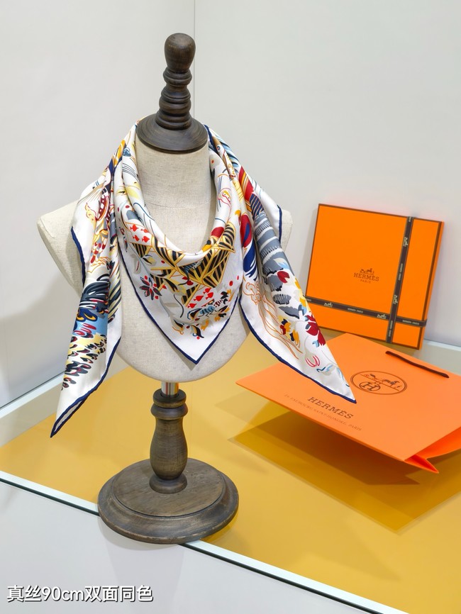 Hermes Shawl Cashmere and Silk Jacquard KY094