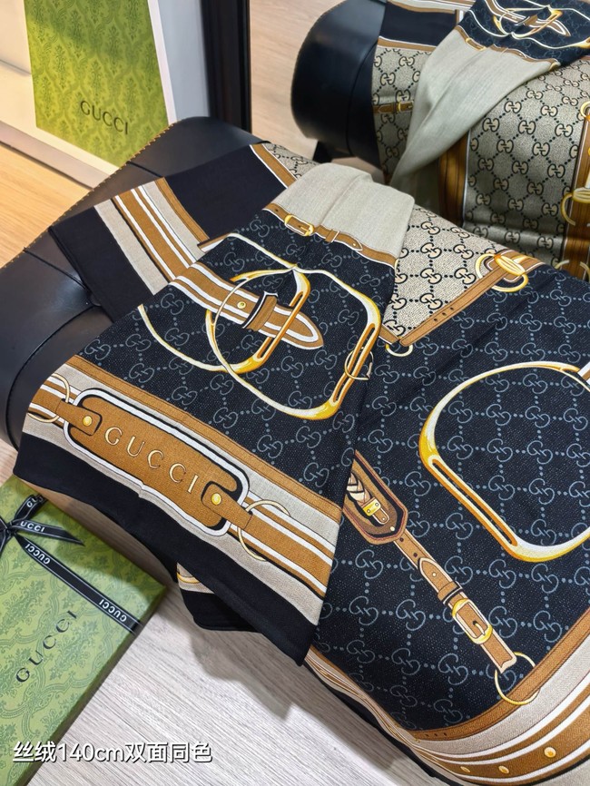 Gucci Square Scarf Silk Jacquard KY144