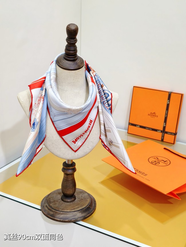 Hermes 90 Square Scarf Silk Twill KY164
