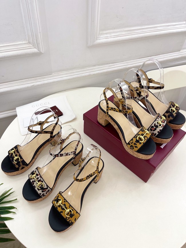 Gucci Womens Horsebit flatform sandal 45096-2