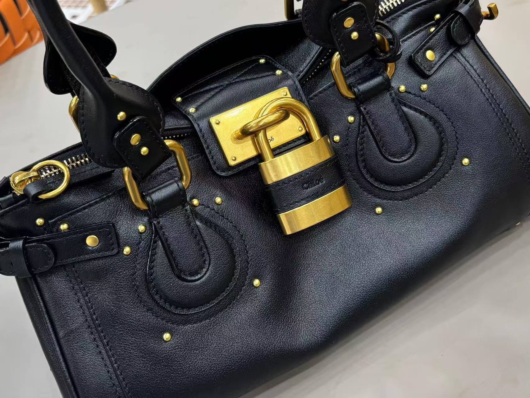 Chloe Original Leather Handle Bag C63202 Black Chloe Original Leather Handle Bag C63202 Black