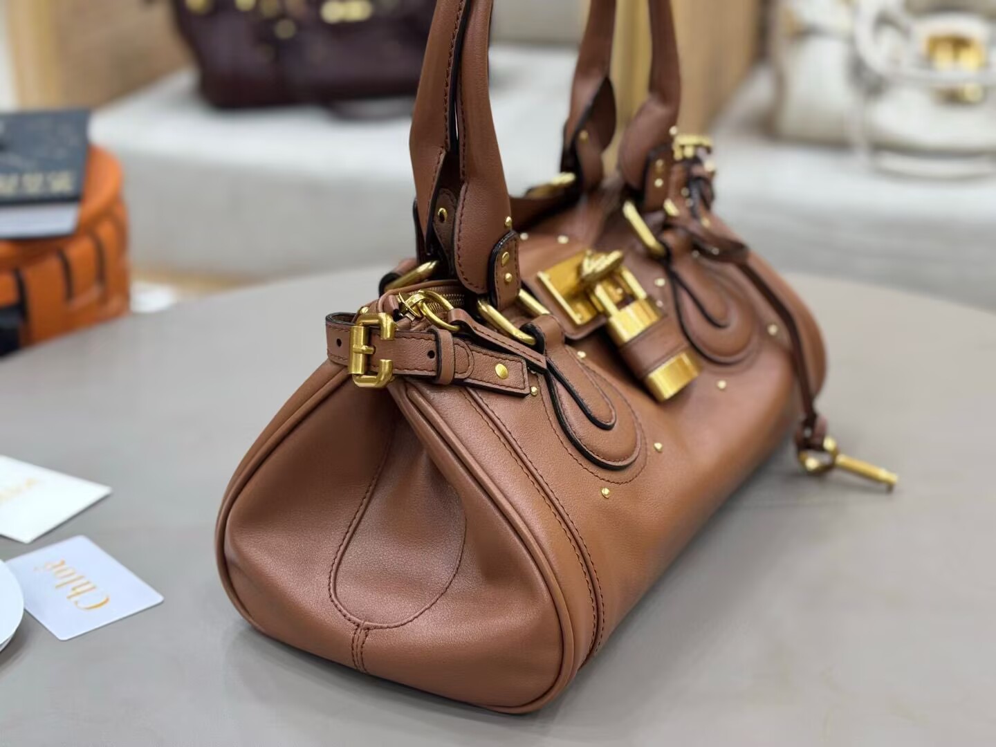 Chloe Original Leather Handle Bag C63202 Brown Chloe Original Leather Handle Bag C63202 Brown