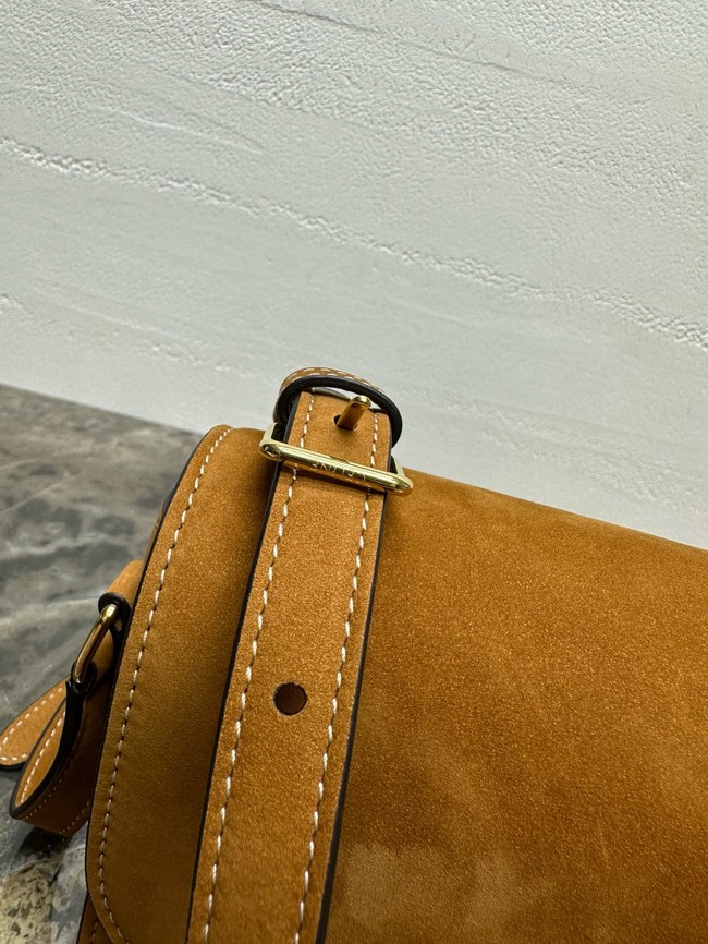 Celine TEEN TRIOMPHE BAG IN NUBUCK CALFSKIN 188423 CAMEL