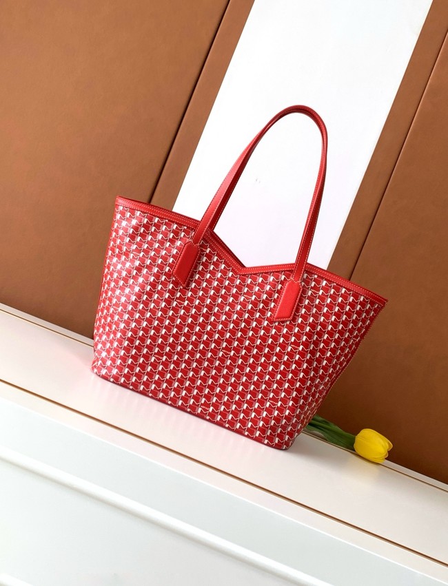 Goyard Calfskin Leather Tote Bag MM M8002 RED