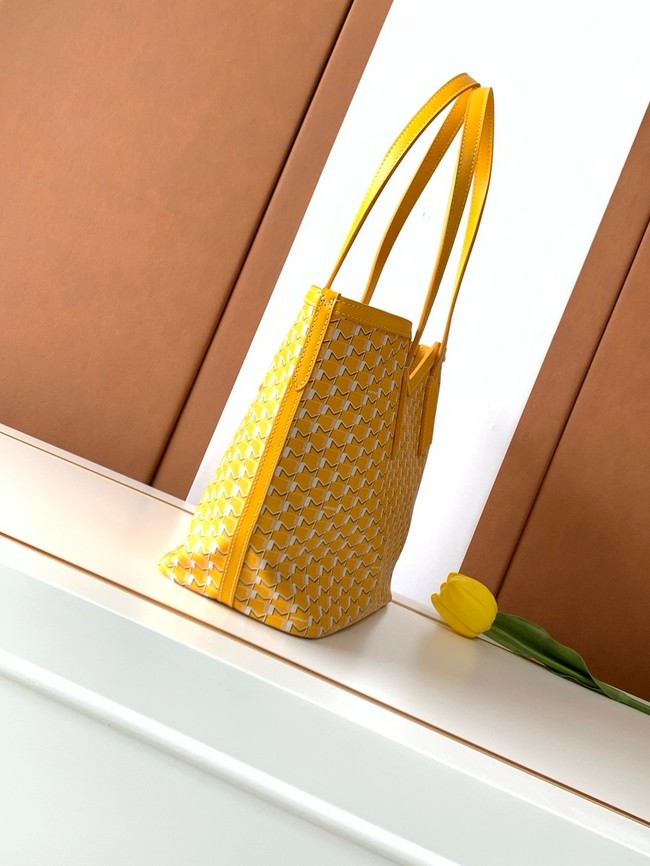 Goyard Calfskin Leather Tote Bag PM M8003 yellow